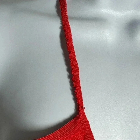 Balmain red knit cut out jumpsuit size 38  Flared Halter Runway 2015 US size 6 - Picture 9 of 16